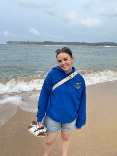 Walking along the beach